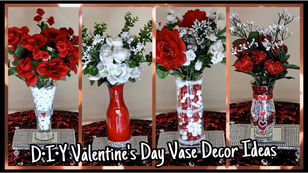 DIY Valentine's Day Vase Decor Ideas 2020 DIY Dollar