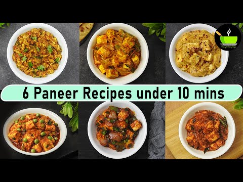 6 Paneer Recipes Under 10 mins   Best side dish for chapati   Kids lunch box recipes  Paneer Recipes