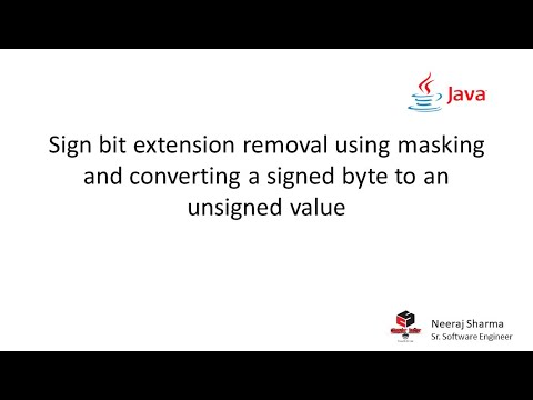 Sign bit extension removal using masking with 0xFF in JAVA # ...