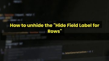 Tableau Daily #18 How to unhide the "Hide Field Label for Rows"