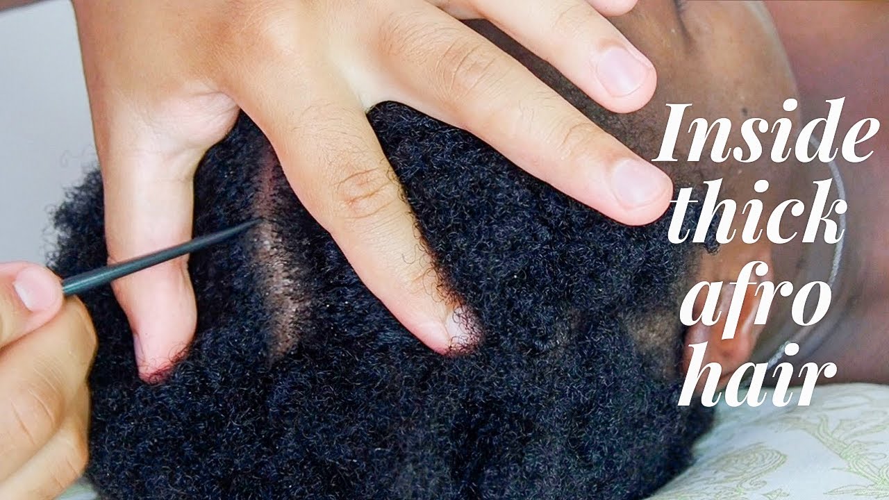 Checking Whats Inside My Wife’s 4C AFRO HAIR 😳 & Scratching | ASMR