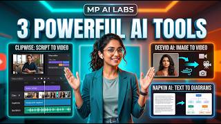 3 AI Tools for Creators: Clipwise, DeeVid Image-to-Video & Napkin AI | MP AI LABS