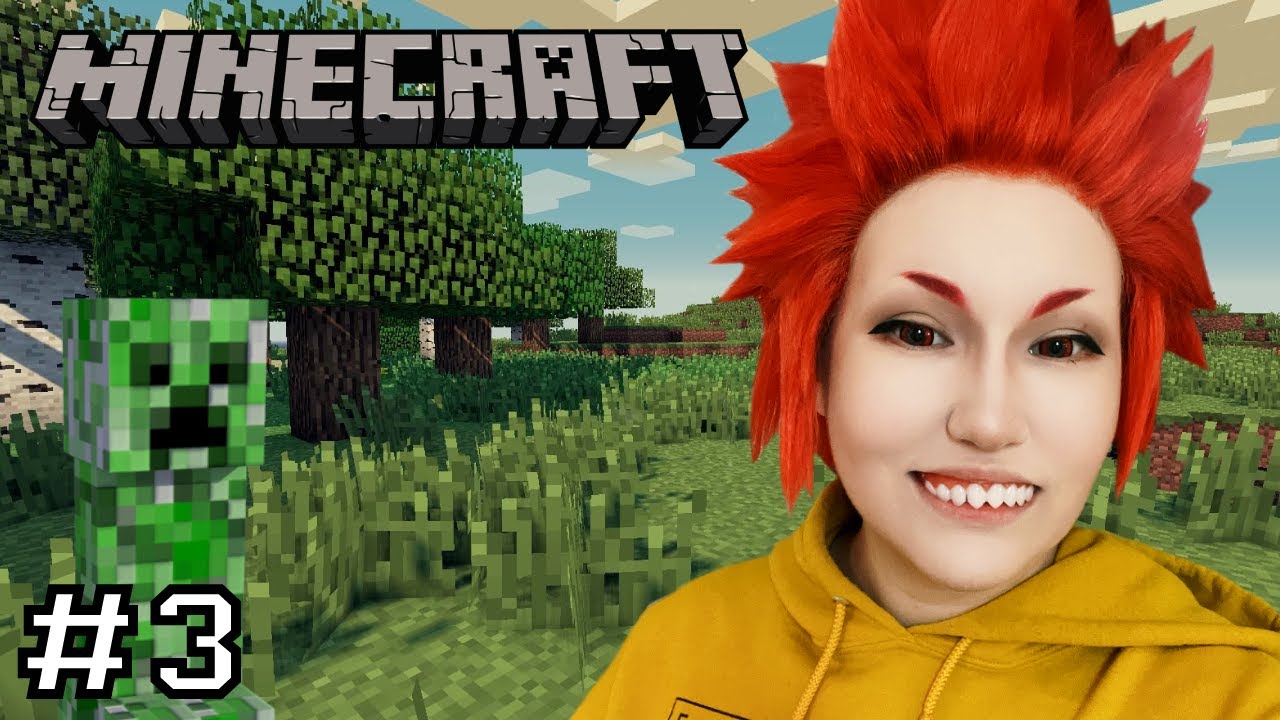 Kirishima Plays MINECRAFT #3 [Stream] My Hero Academia Cosplay