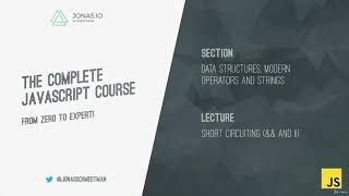 Short Circuting (&amp;&amp; and ||) in JavaScript | JavaScript Course From Zeero to Expert
