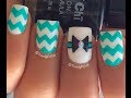 Bow & Chevron Nail Art Tutorial