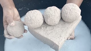 ASMR very soft sand and pure cement dusty dipping crumble in lots of water 💦💦💦