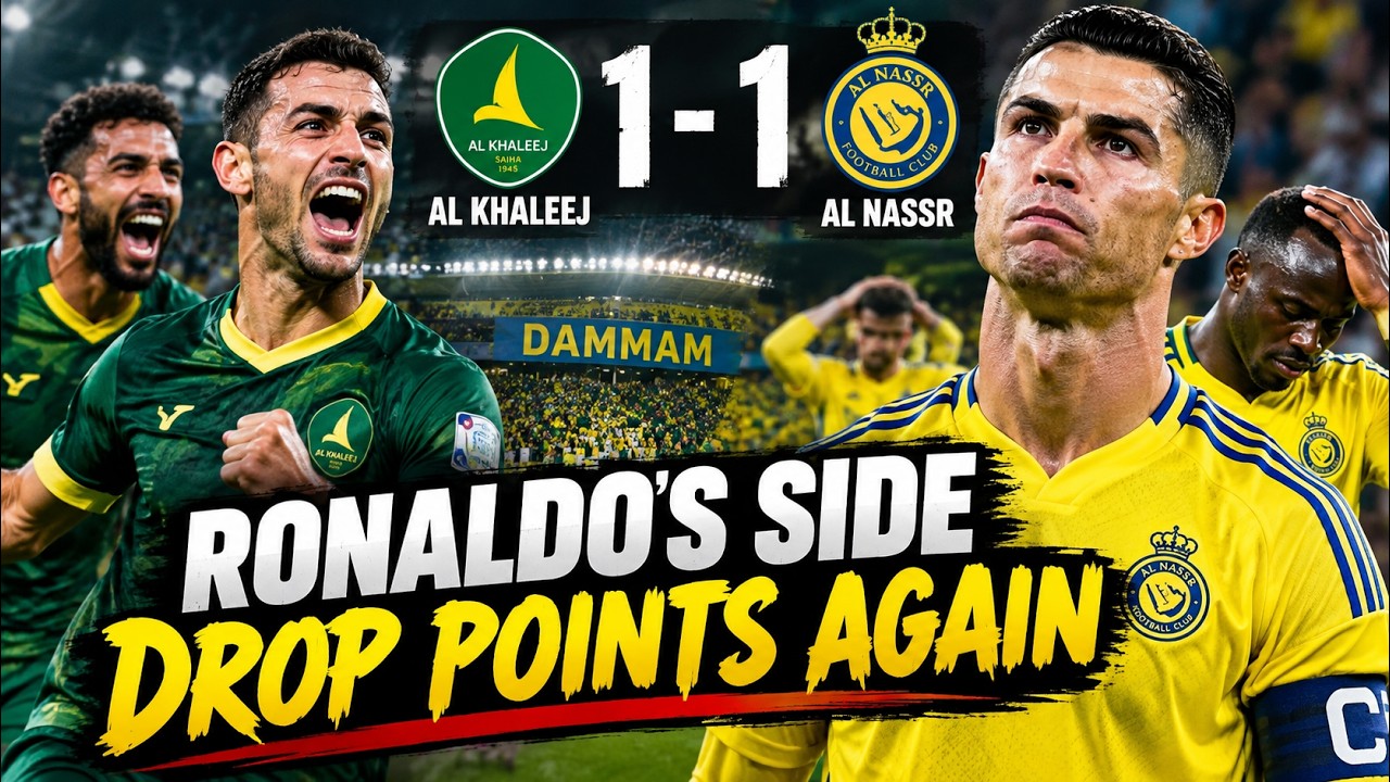 Al Khaleej 1-1 Al Nassr: Cristiano Ronaldo side drop points again
