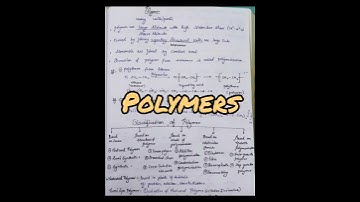 Polymers notes