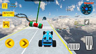 Formula Car Stunt Mega Ramp 3D - Blue Formula Extreme GT Racing #10 - Android Gameplay screenshot 5