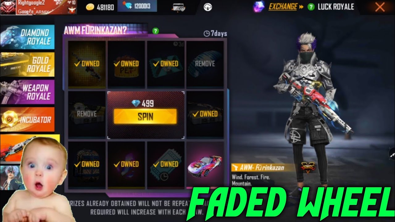 NEW FADED WHEEL EVENT | AWM Furinkazan Free | 2 July Free Fire New Event | Gaming With Google