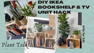 DIY IKEA BookShelf // TV Unit Hack for Only $45 😱🔥💰 No Tool Necessary