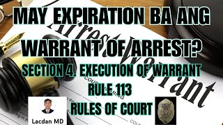 EXECUTION OF WARRANT OF ARREST