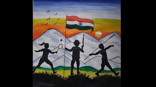 Independence Day and Republic Day Painting| Independence Day Painting 2021 | Olympics Painting screenshot 5
