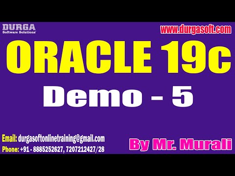 ORACLE 19c tutorials