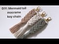 How to make a macrame keychain using the diagonal hitch knot. Keychain #1, the Mermaid Tail!