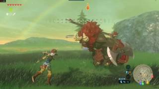 Fighting the Red-Maned Lynel in Zelda: Breath of the Wild