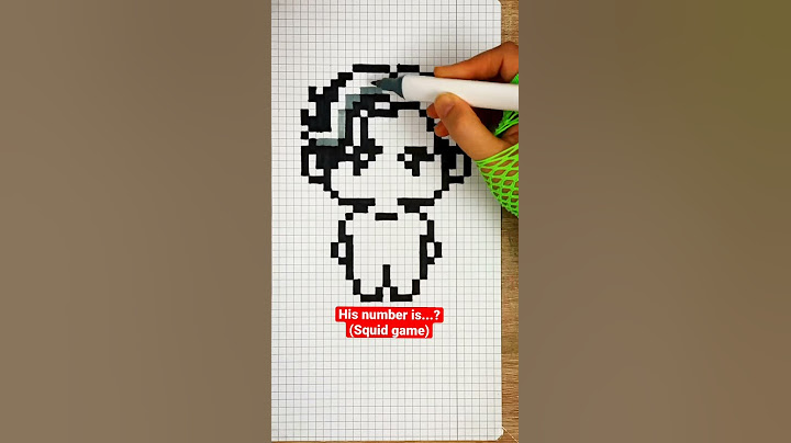 Tutorial👆How to draw🎨Squid game character 456. PixelArt. DIY #squidgame #456