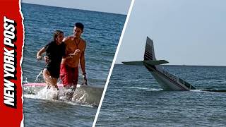 Pilot Rescued After Small Plane Crashes into Ocean Off Boca Raton