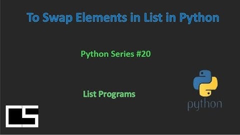 To Swap Two Elements in List| Python |@CodingwithShameera1