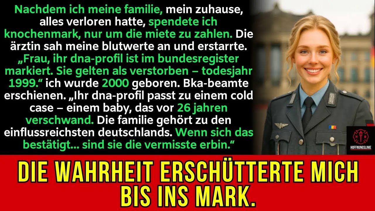 Alles verloren, Knochenmark verkauft – BKA： „Sie sind die verschwundene Milliardärstochter.“