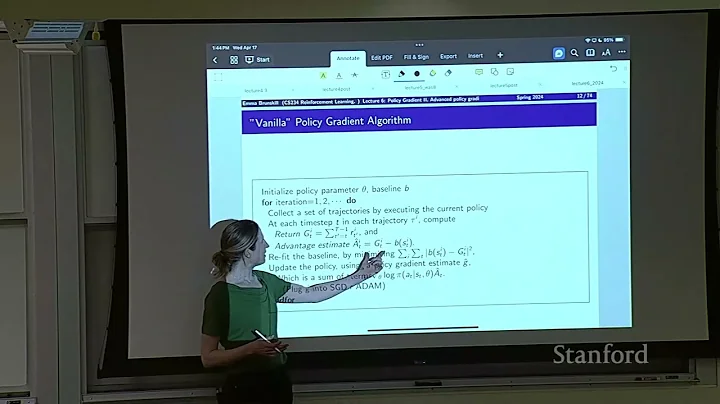 Stanford CS234 Reinforcement Learning I Policy Search 2 I 2024 I Lecture 6