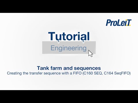 ProLeiT Tutorial - Tank farm and sequences - Creating the transfer sequence with a FIFO