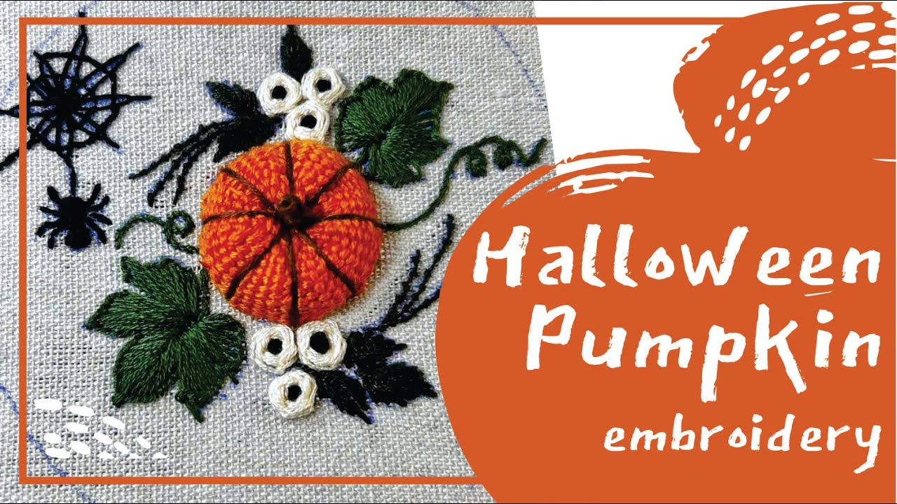 🎃🕸️  Halloween Embroidery | Free pattern in description. Hand Embroidery Tutorial