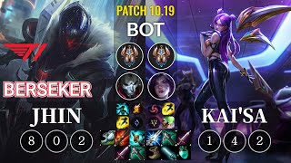 T1 Berseker Jhin vs Kai'Sa Bot - KR Patch 10.19