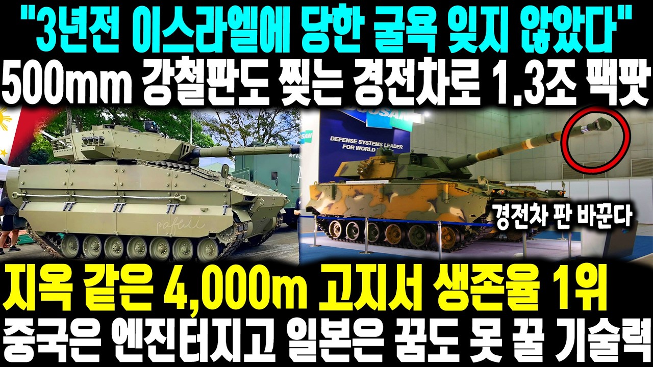 3년전 이스라엘에 당한 굴욕 잊지 않았다! 500mm 강철판도 찢는 경전차로 1.3조 팩팟 l지옥 같은 4,000m 고지서 생존율 1위 중국은 엔진터지고 일본은 꿈도 못 꿀 기술력