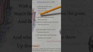 Afternoon on a Hill/Class 6/Rainbow/Lesson 1/Poem/SCERT #nibeditabarman #shortsfeed #class6 #lesson1