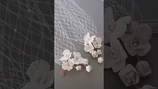 Classic and chic bird cage veil for your modern elegant wedding day