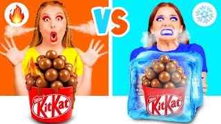 차가운 음식 VS 뜨거운 음식 챌린지 | 푸드 배틀 Funny Funny