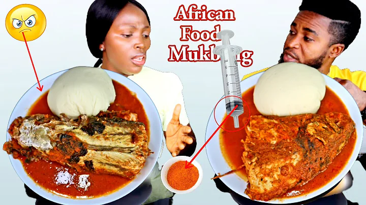 I ADDED TOO MUCH PEPPER ON MY HUSBAND'S SOUP | PRANK | BIG FISH HEAD PEPPER SOUP AND FUFU MUKBANG