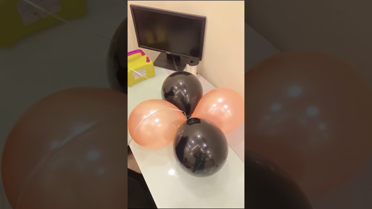 قوس البالونات بدون استاند - YouTube