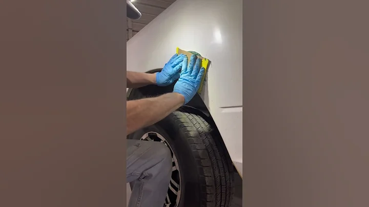 Repairing a Rust Hole FAST For A Used Car Dealer Part 1 DIY Repair Duraglass Sanding With DA Sander