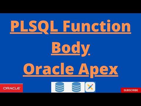 How to use PL/SQL function body in Oracle Apex