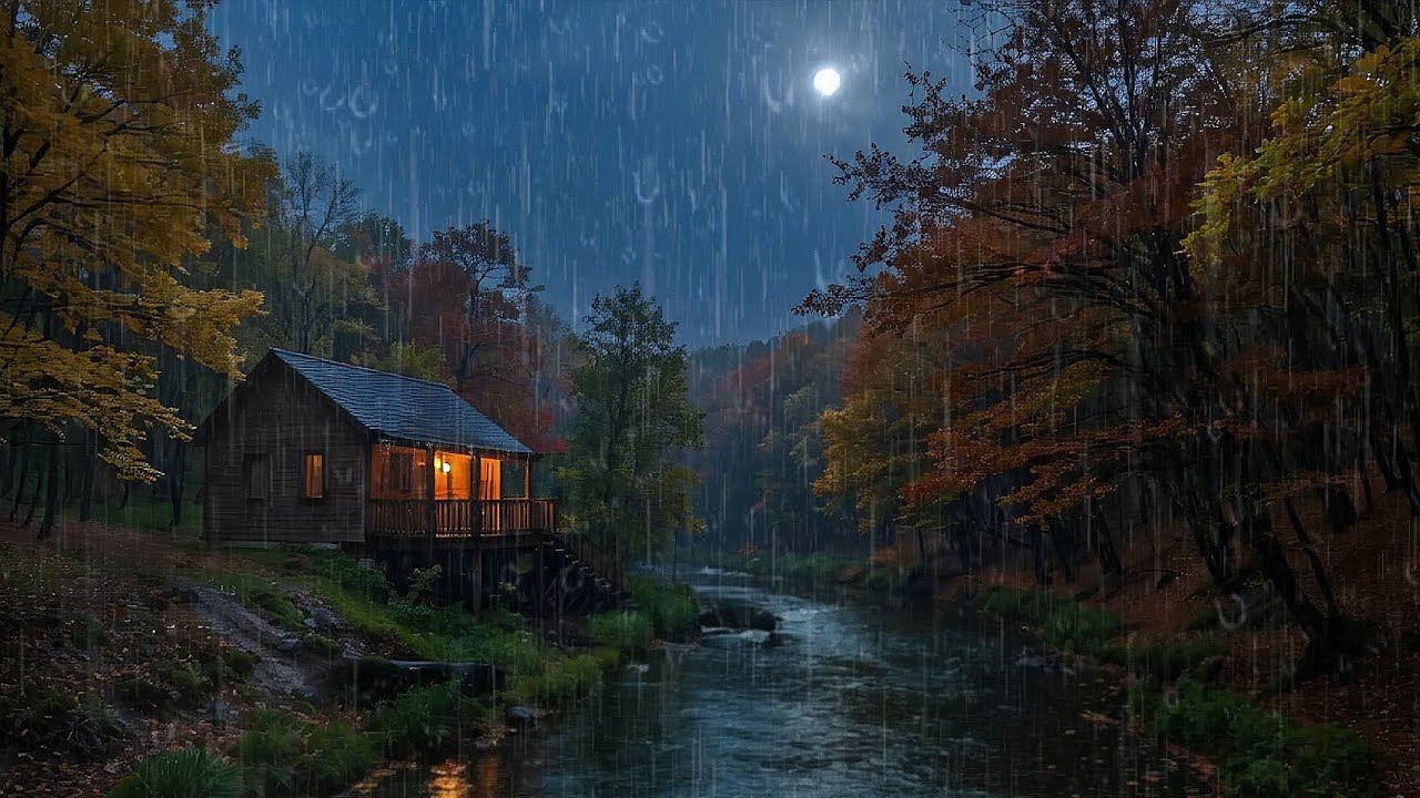 Soothing Rainforest Rain at Night 🌙 Deep Sleep ASMR for Anxiety Relief, Calm & Relaxation