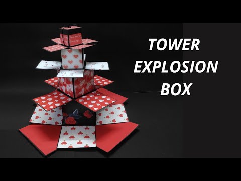 DIY Tower Explosion Box Tutorial For Beginners | How To Make Tower Explosion Box | gift boxes