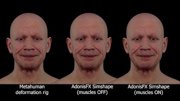 Adonis Facial Simulation with Simshape, Metahuman and iPhone motion capture