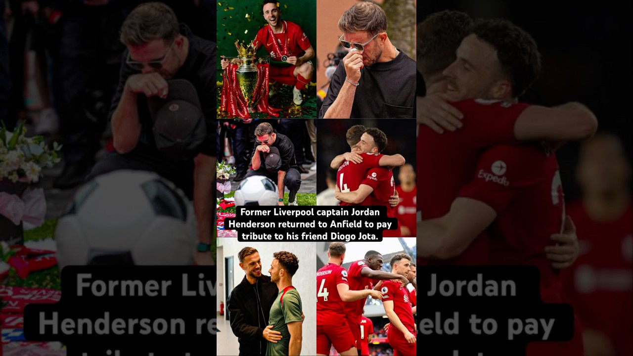 captain Jordan Henderson returned to Anfield to pay tribute to his friend Diogo Jota 