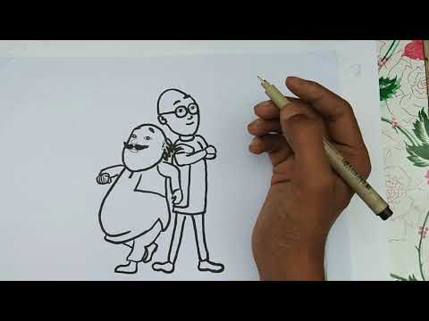 how-to-draw-motu-patlu-step-by