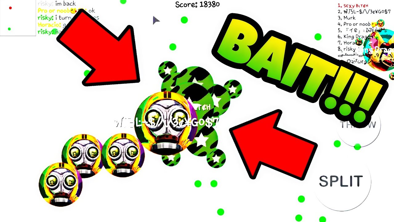 Agario Mobile and Blob// EXTRAORDINARY MASTERBAITS, DOUBLESPLITS, PRESLITS, CANNONSPLITS + UNCUT!!!