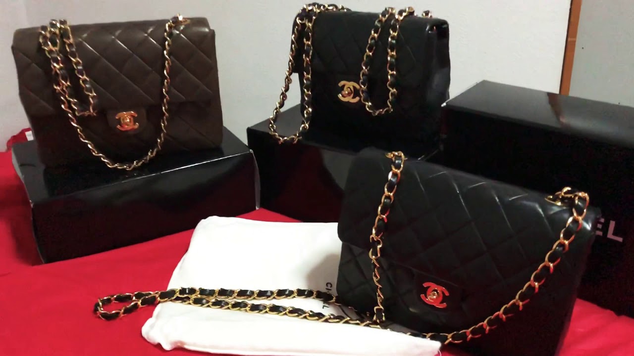 17cm VS 20cm Chanel Vintage Mini Bags with 24k Gold Hardware 