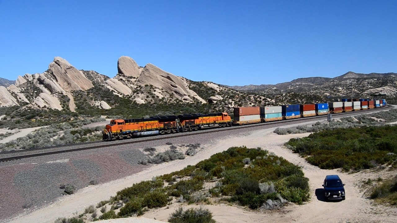 Chasing trains over Cajon Pass!