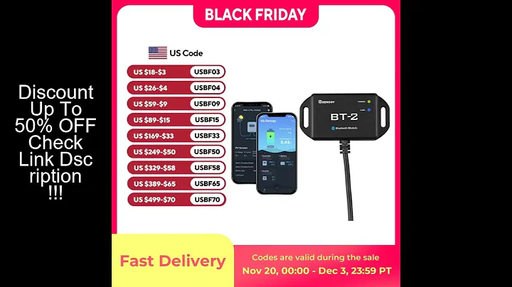 Renogy BT-2 Bluetooth Module RJ45 Communication Port Wirelessly Monitor Real-time Insight Precise Co