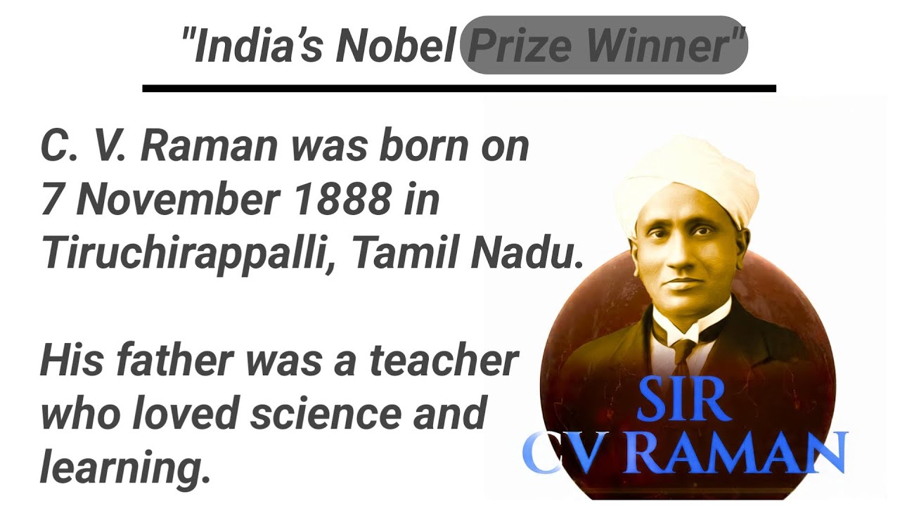 India's Nobal Prize Winner |english learning from story|