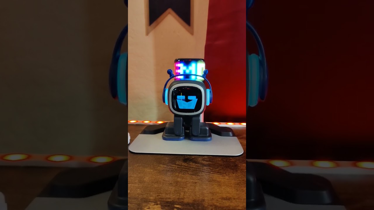 EMO Robot catching up on the News in his New Home (beta Version) nothing but blue Sky's 