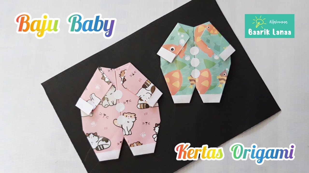  Baju  Bayi dari  Kertas  Origami Kado Cara Melipat Baju  