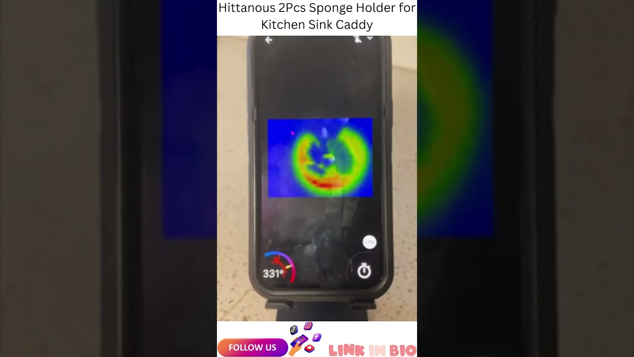 Hittanous 2Pcs Sponge Holder for Kitchen Sink Caddy, SUS304 Stainless Steel Strong Adhesive