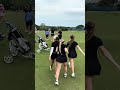 St. Mary's women celebrate their first LSC golf title on the 18th Green